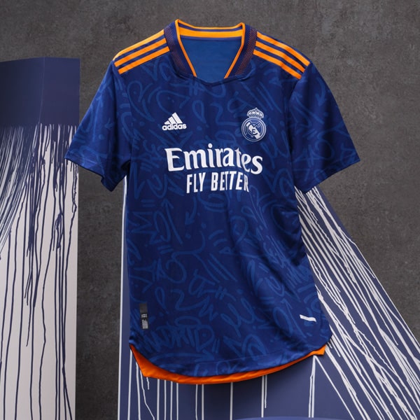 Adidas Real Madrid Home 21-22 soccer jersey buy White Blue Orange