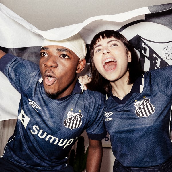 [新品]Santos FC Umbro サッカーシャツ BRAND NEW 2022 2023 Santos FC Jersey Shirt Kit Away Black
