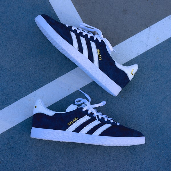 adidas gazelle silver green womens adidas Men's Gazelle MLS La Galaxy, 9 main image 1